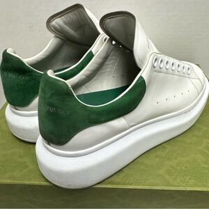Alexander McQueen Men’s White Green Leather Lace-up Sneaker Shoes Size 7-8 US 41